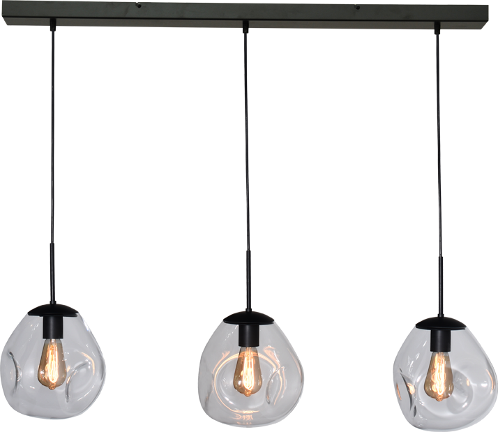 Lava HL LAVA 3-LIGHT MATT BLACK BEAM 100X8CM