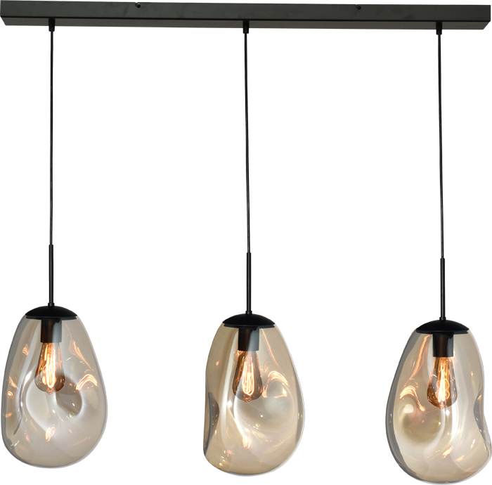 Lava HL LAVA 3-LIGHT MATT BLACK BEAM 100X8CM
