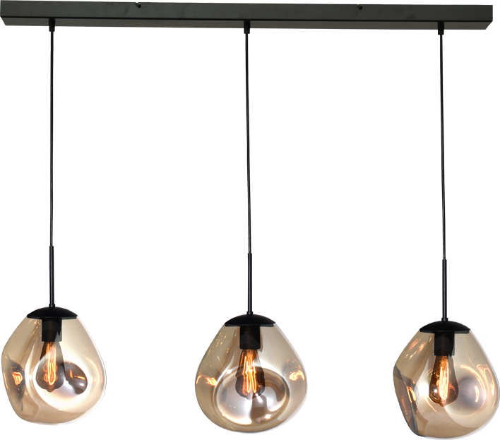 Lava HL LAVA 3-LIGHT MATT BLACK BEAM 100X8CM
