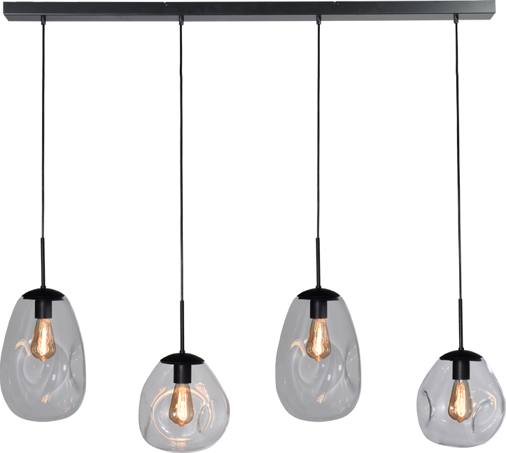 Lava HL LAVA 4-LIGHT MATT BLACK/MATT BLACK 130X8CM