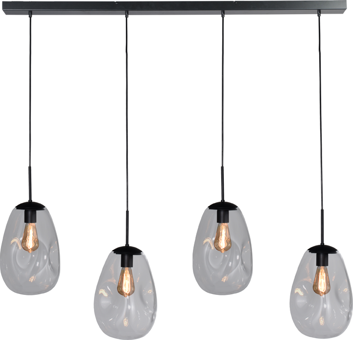 Lava HL LAVA 4-LIGHT MATT BLACK/MATT BLACK 130X8CM