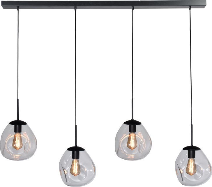 Lava HL LAVA 4-LIGHT MATT BLACK/MATT BLACK 130X8CM