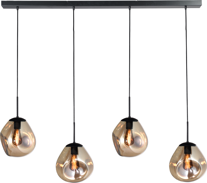 Lava HL LAVA 4-LIGHT MATT BLACK/MATT BLACK 130X8CM