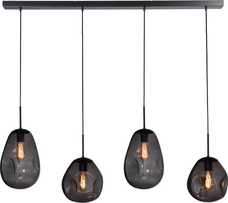 Lava HL LAVA 4-LIGHT MATT BLACK/MATT BLACK 130X8CM