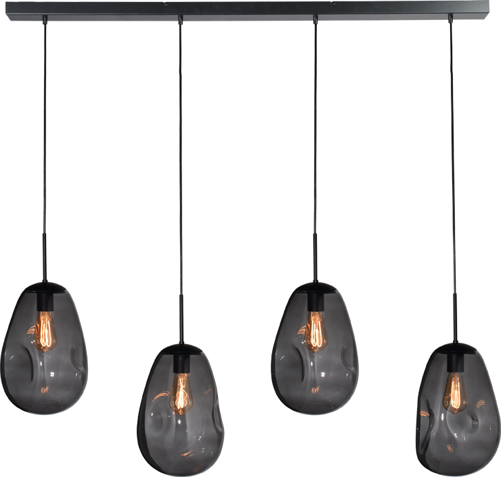 Lava HL LAVA 4-LIGHT MATT BLACK/MATT BLACK 130X8CM