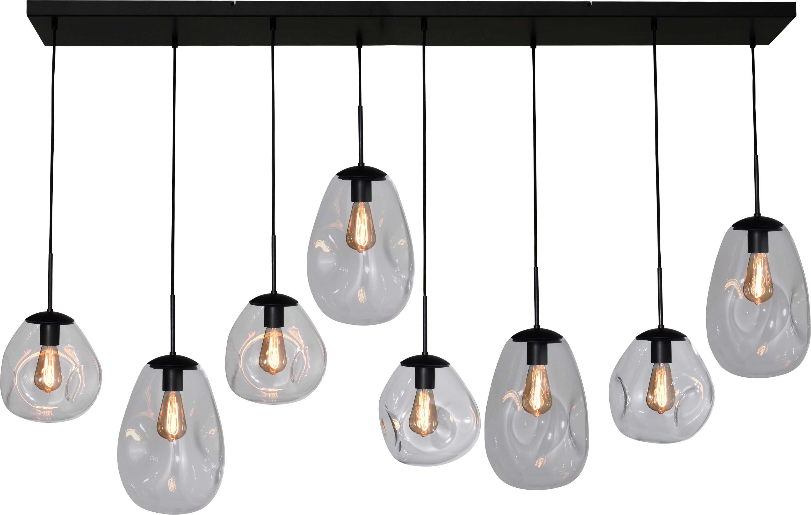 Lava HL LAVA 8-LIGHT MATT BLACK/MATT BLACK 160X25CM