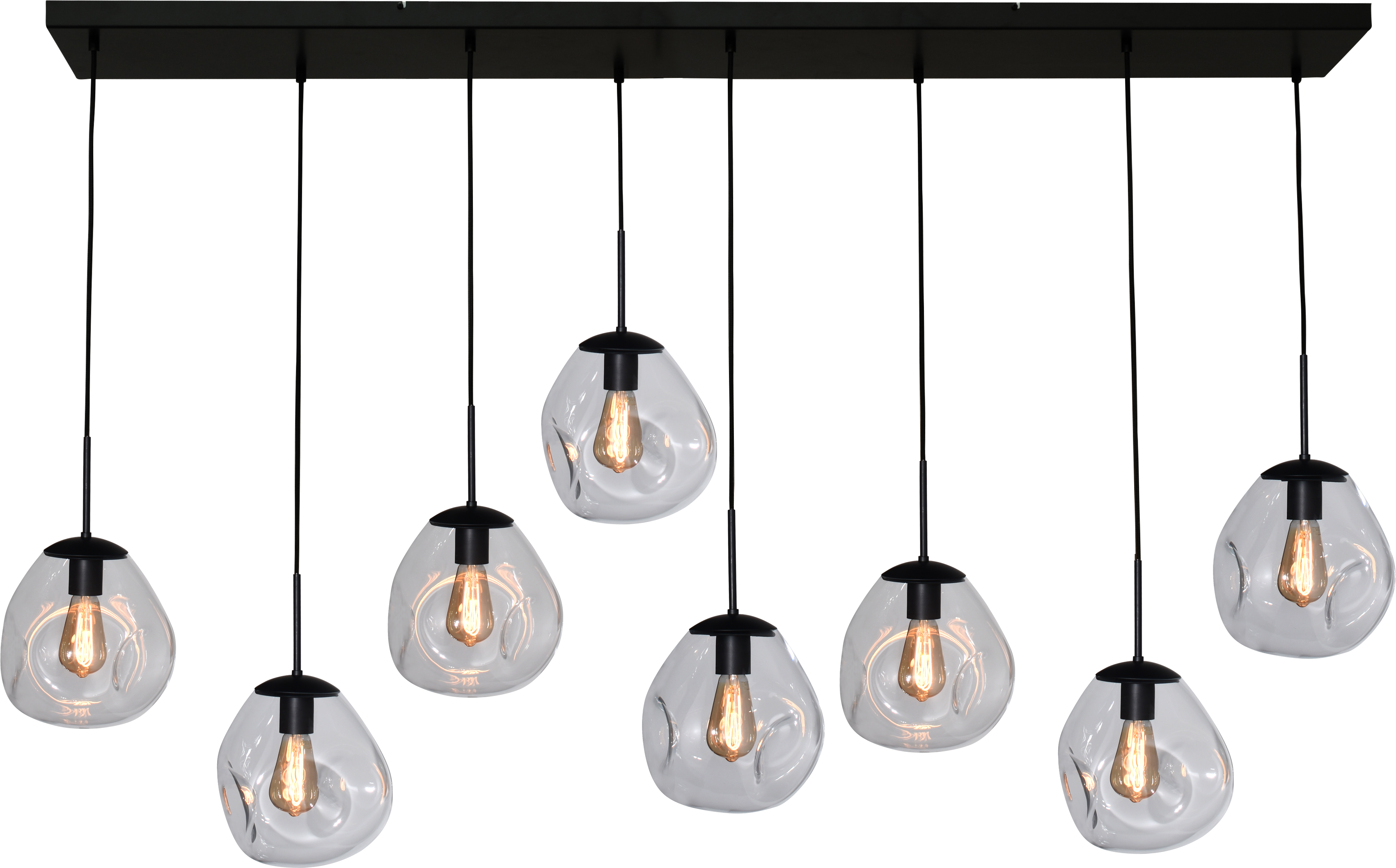 Lava HL LAVA 8-LIGHT MATT BLACK/MATT BLACK 160X25CM