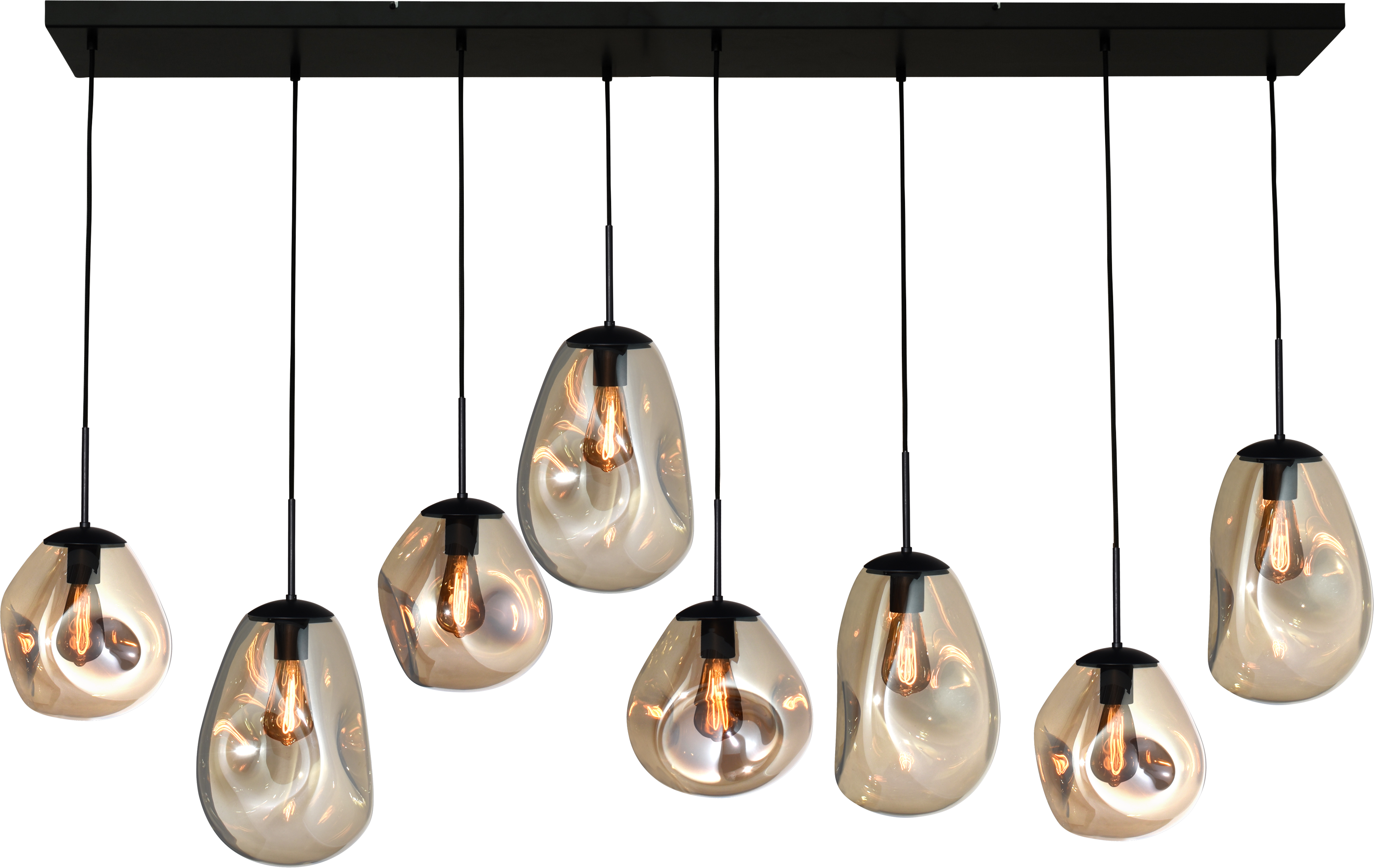 Lava HL LAVA 8-LIGHT MATT BLACK/MATT BLACK 160X25CM