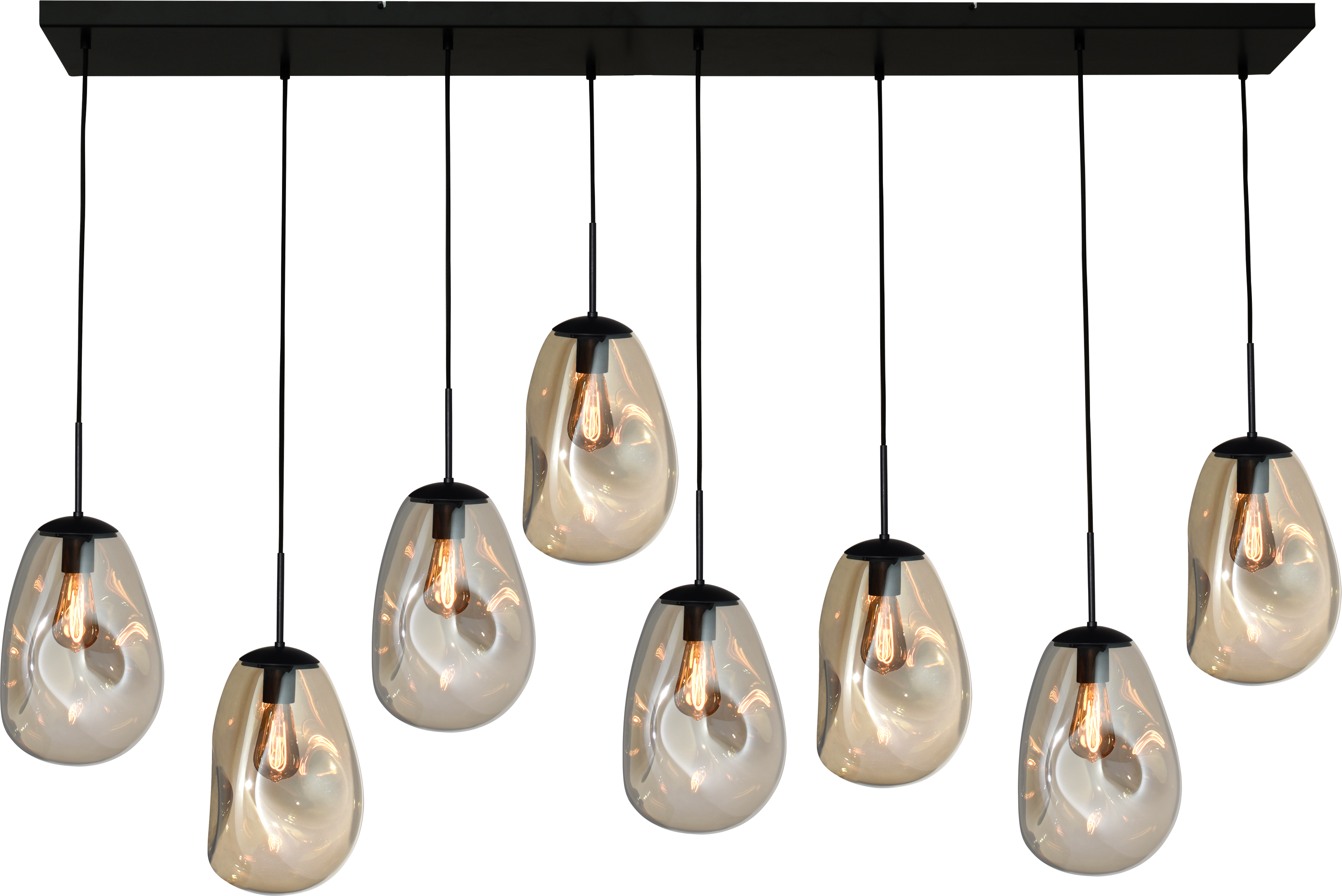 Lava HL LAVA 8-LIGHT MATT BLACK/MATT BLACK 160X25CM