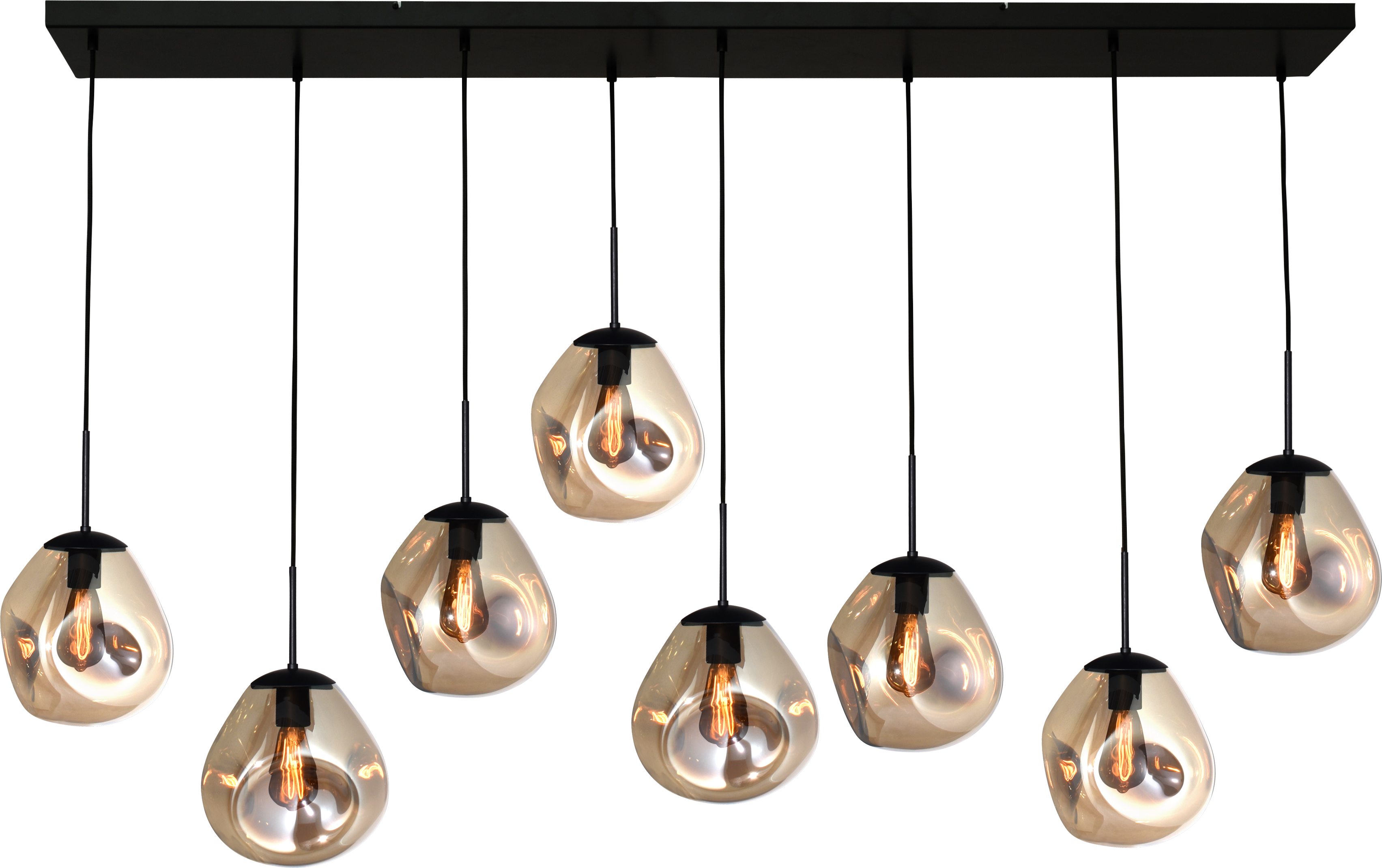Lava HL LAVA 8-LIGHT MATT BLACK/MATT BLACK 160X25CM