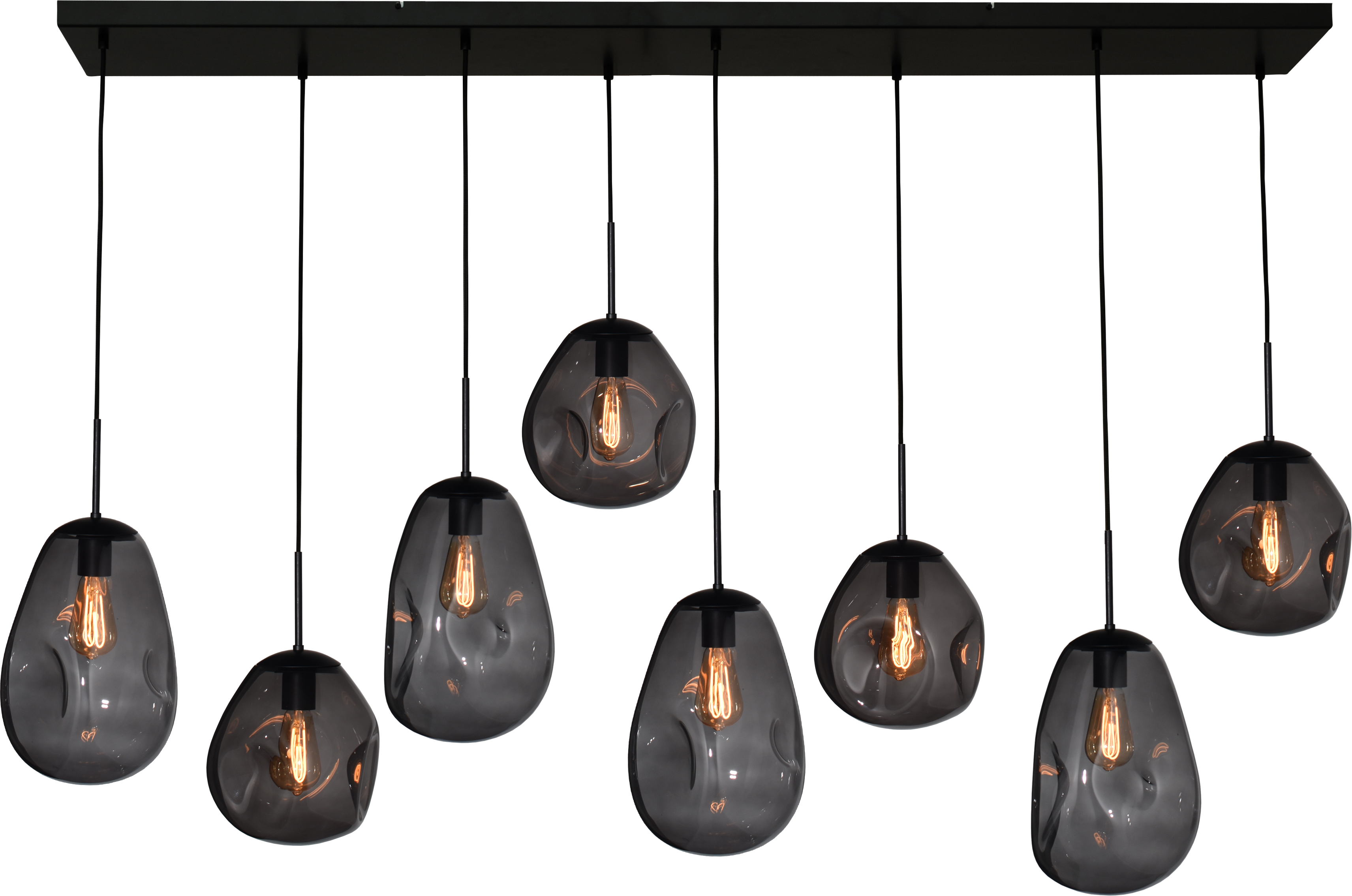 Lava HL LAVA 8-LIGHT MATT BLACK/MATT BLACK 160X25CM