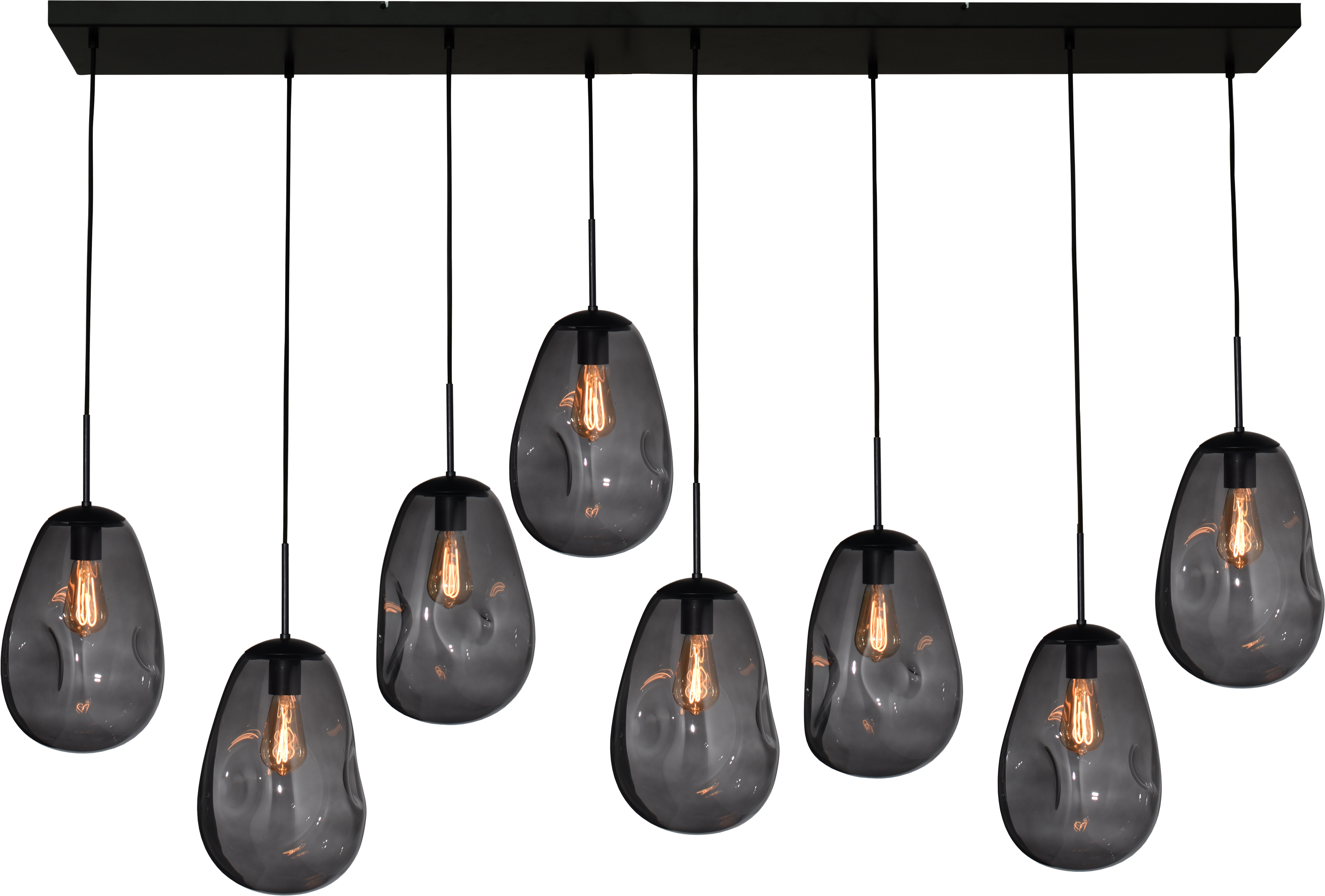 Lava HL LAVA 8-LIGHT MATT BLACK/MATT BLACK 160X25CM