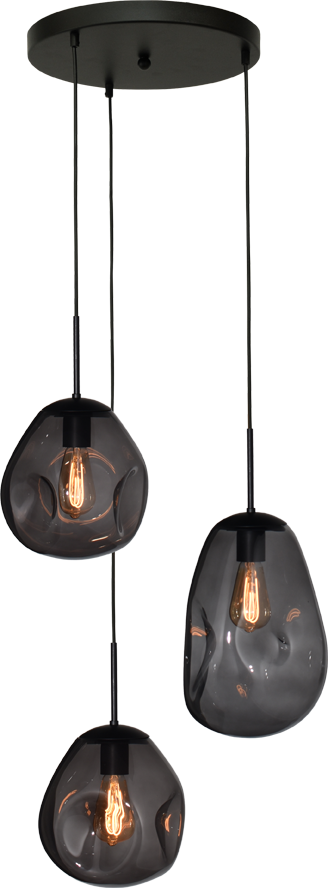 Lava HL LAVA 3-LIGHT MATT BLACK/MATT BLACK BASE Ø35CM