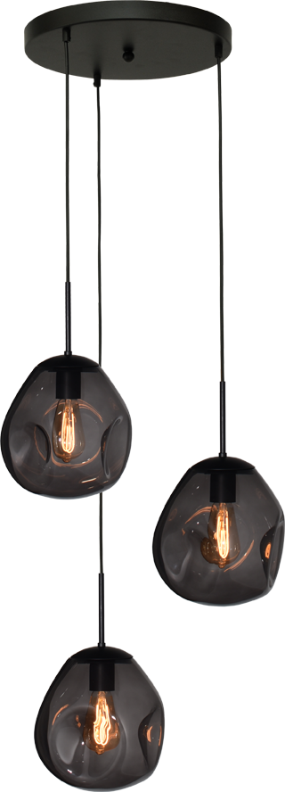 Lava HL LAVA 3-LIGHT MATT BLACK/MATT BLACK BASE Ø35CM