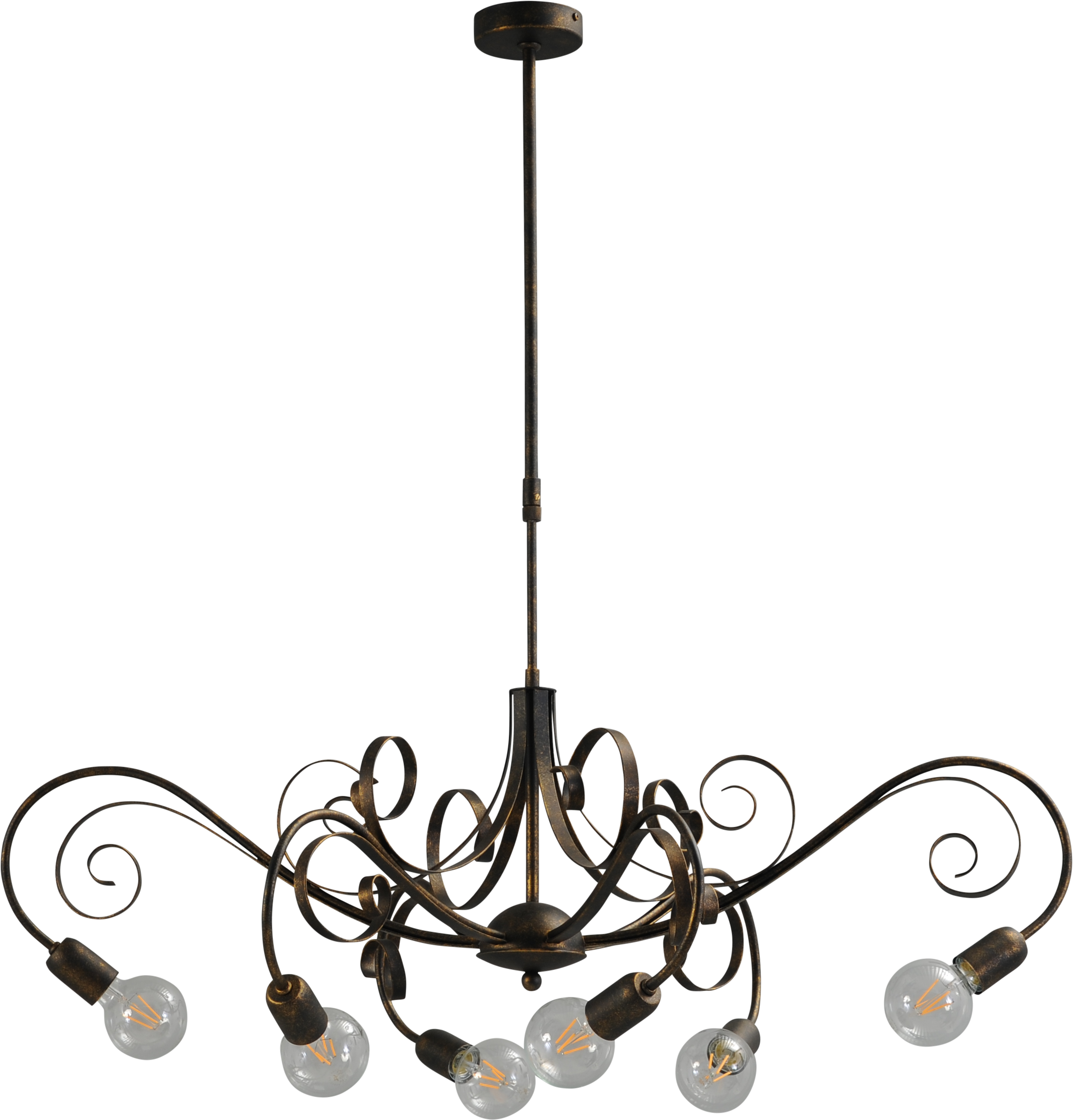 Curlie HL CURLIE BLACK/GOLD PATINA 6LTS 103X65CM