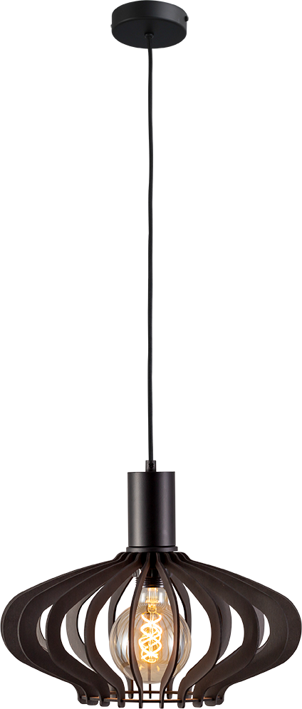 Ufo HL UFO 1LTS PENDANT BLACK, BLACK PVC CABLE 200CM