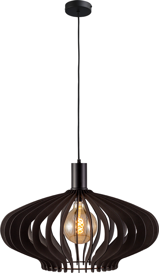 Ufo HL UFO 1LTS PENDANT BLACK, BLACK PVC CABLE 200CM