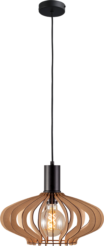 Ufo HL UFO 1LTS PENDANT BLACK, BLACK PVC CABLE 200CM