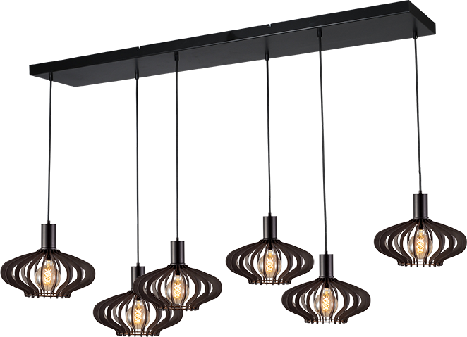 Ufo HL UFO 6LTS MATT BLACK BEAM MATT BLACK 130X25CM