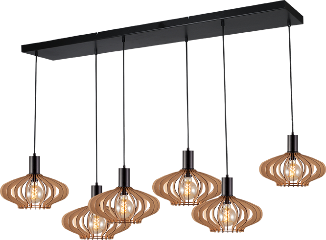 Ufo HL UFO 6LTS MATT BLACK BEAM MATT BLACK 130X25CM