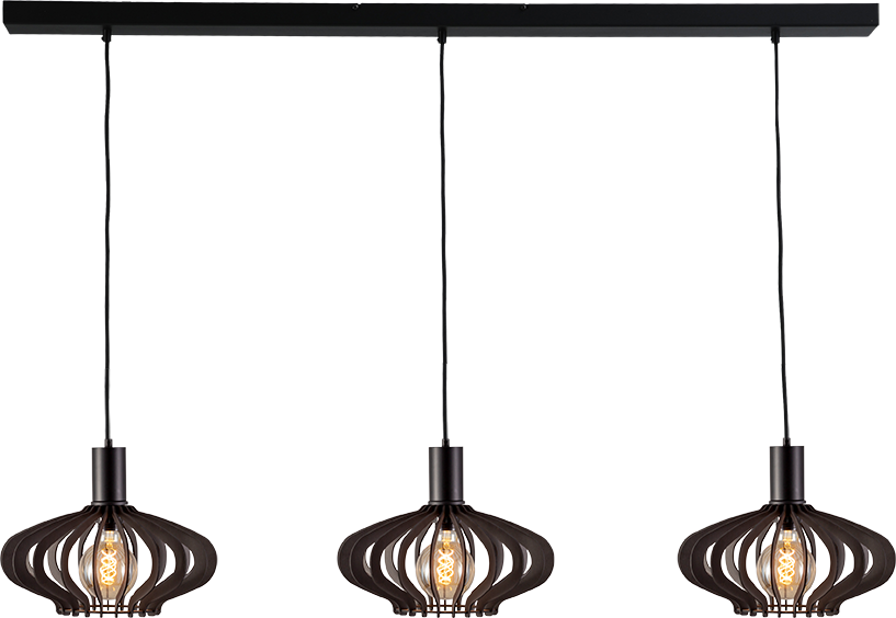 Ufo HL UFO 3LTS MATT BLACK BEAM MATT BLACK 130X8CM