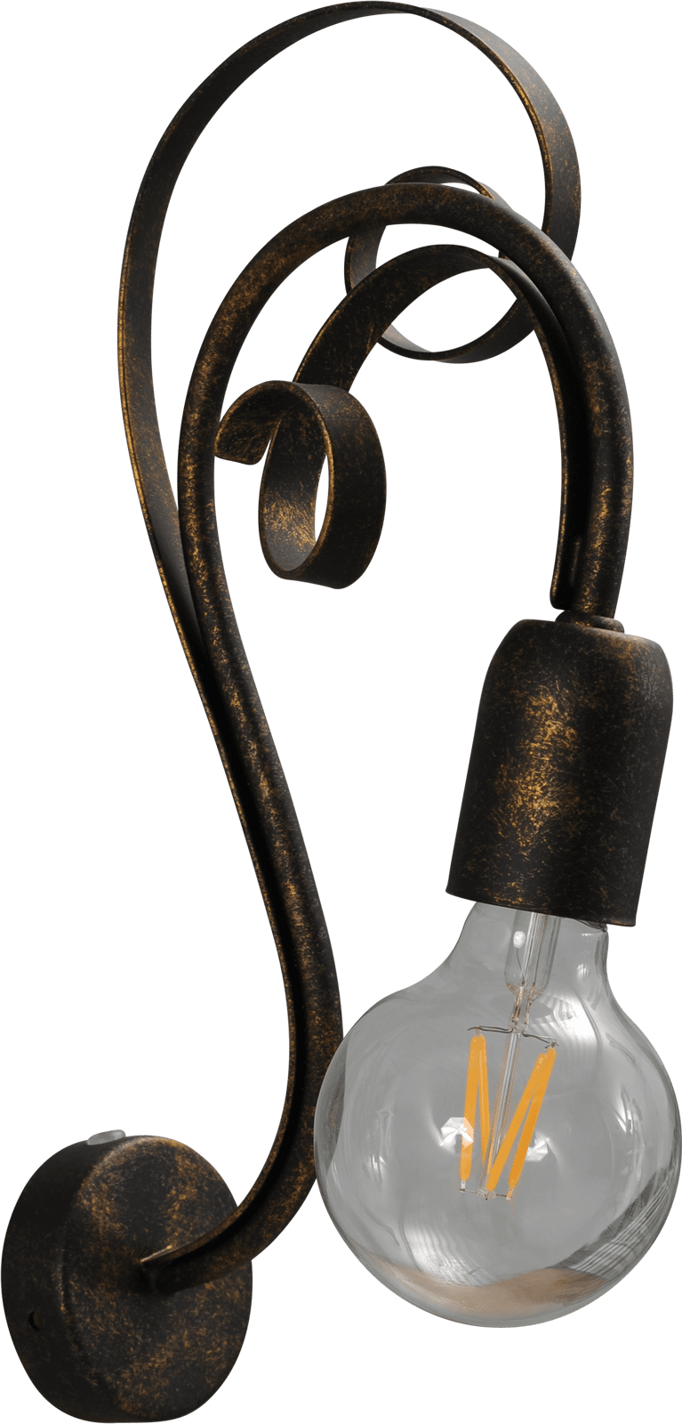 Curlie WL CURLIE BLACK/GOLD PATINA 1LTS L.34CM