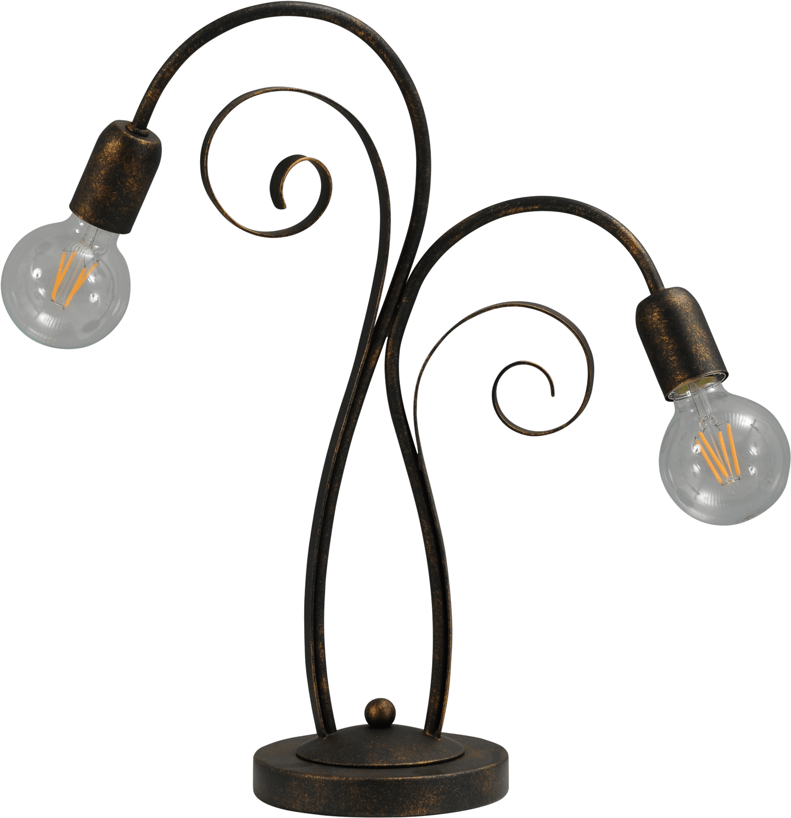 Curlie TL CURLIE BLACK/GOLD PATINA 2LTS H.48CM E27