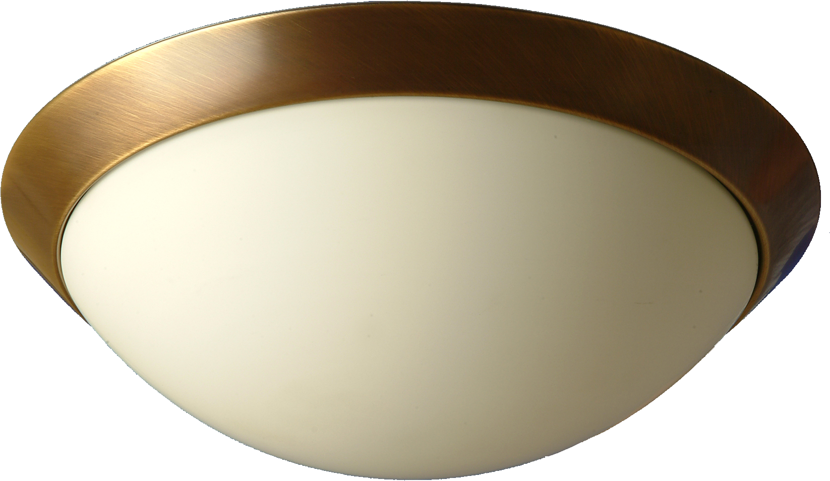 Plafonnier PL BRONS Ø30CM GLAS MAT WIT Ø25CM