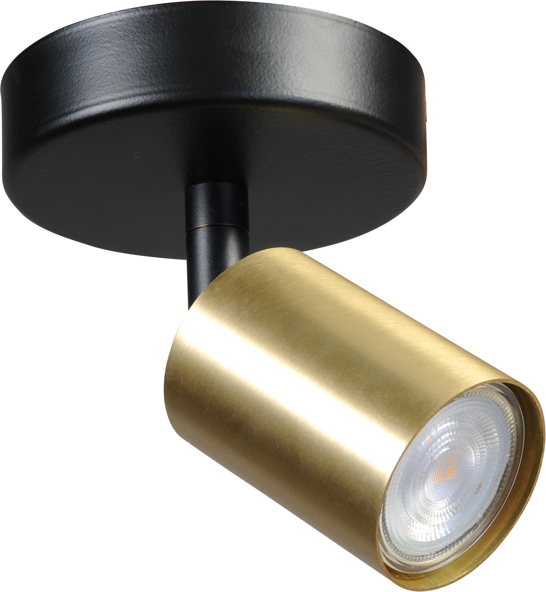 Bounce PL BOUNCE 1-LIGHT MATT GOLD CANOPY BLACK Ø10,8CM