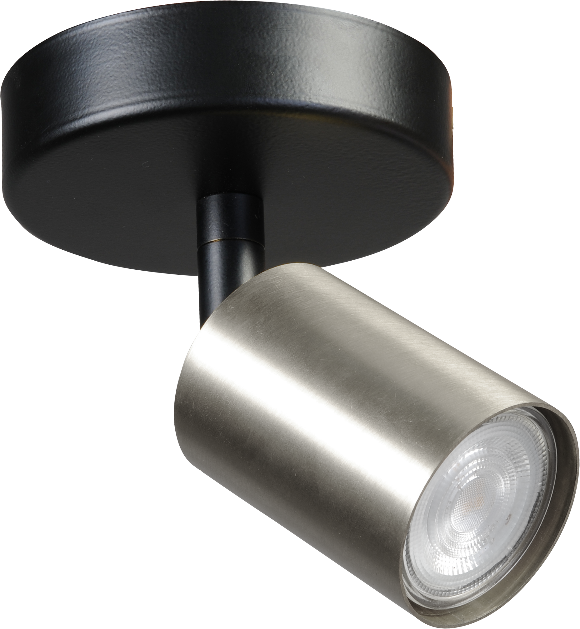 Bounce PL BOUNCE 1-LIGHT MATT NICKEL, CANOPY BLACK Ø10,8CM